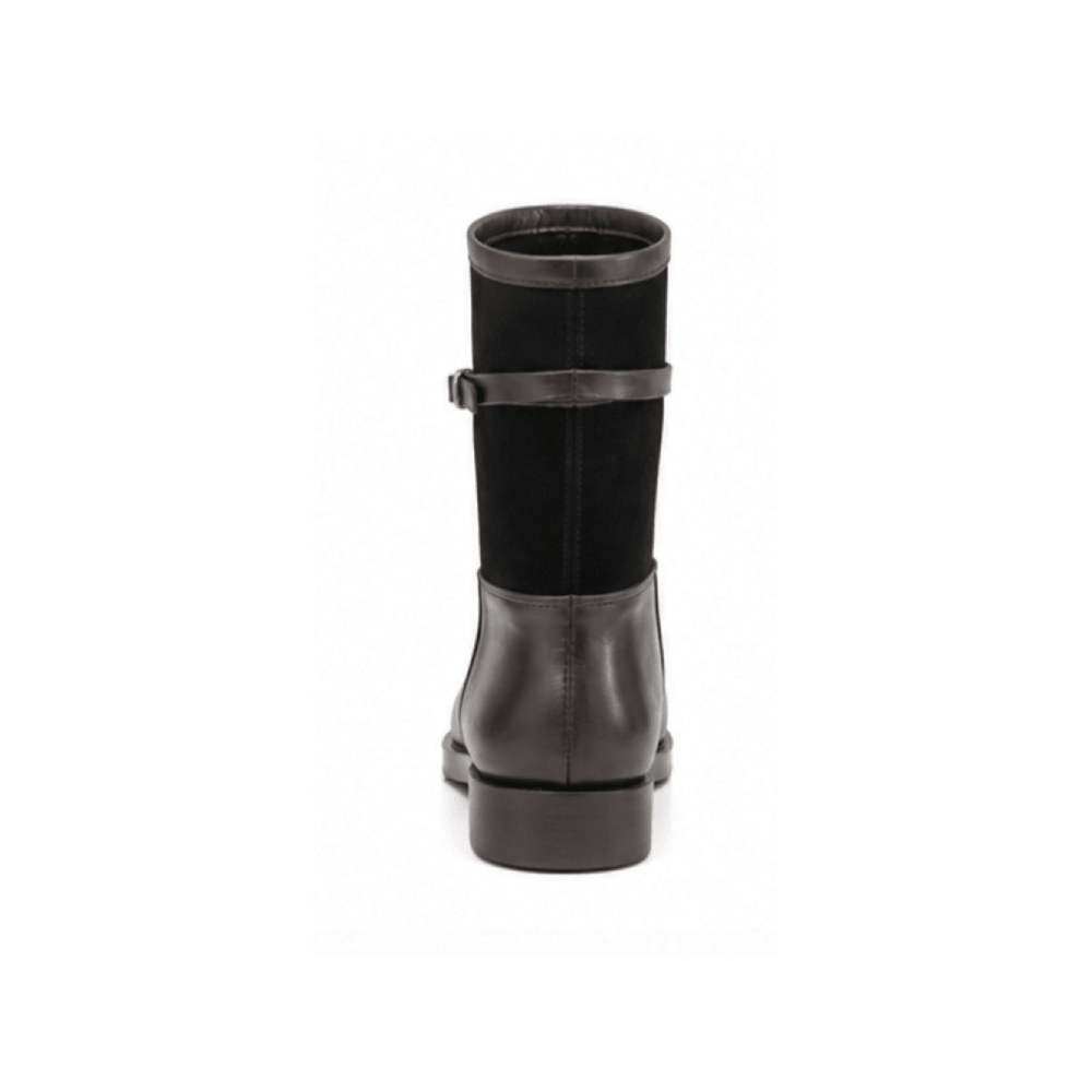 Premium Calf Leather Riding Boots - Heel View