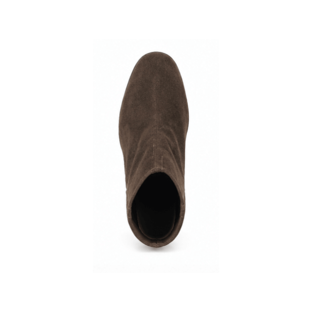 Custom Women's Slouch Suede Ankle Boots - Top View