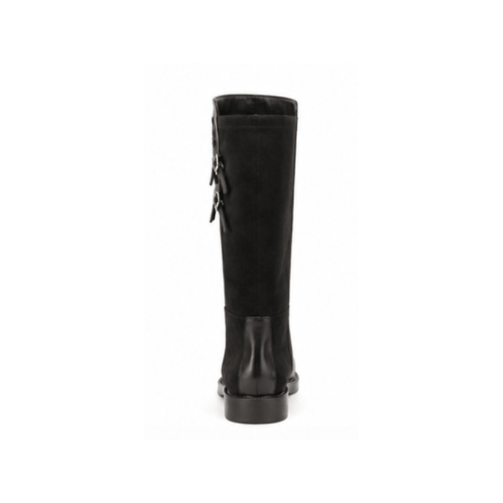 Bespoke Genuine Leather Knee High Riding Boots - Heel View