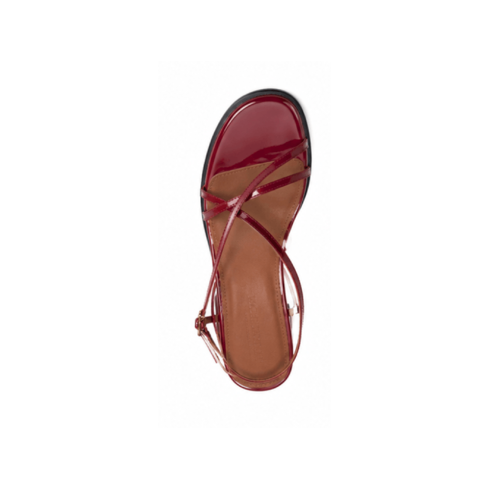 Custom Women’s Leather Slingback Sandals - Top View