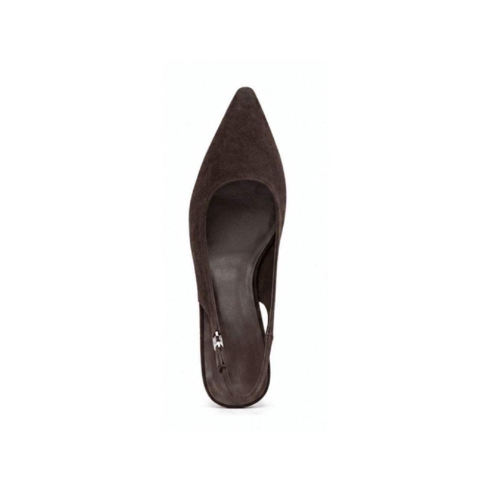 Custom Women's Suede Slingback Pointed Toe Heels - Top View