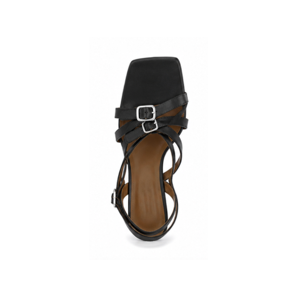 Luxury Strappy Mid Heel Sandals Manufacturer - Top View