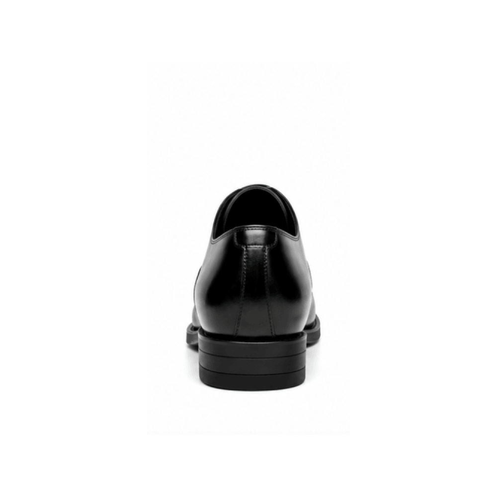 Custom Men’s Leather Cap-Toe Oxford Dress Shoes - Heel View