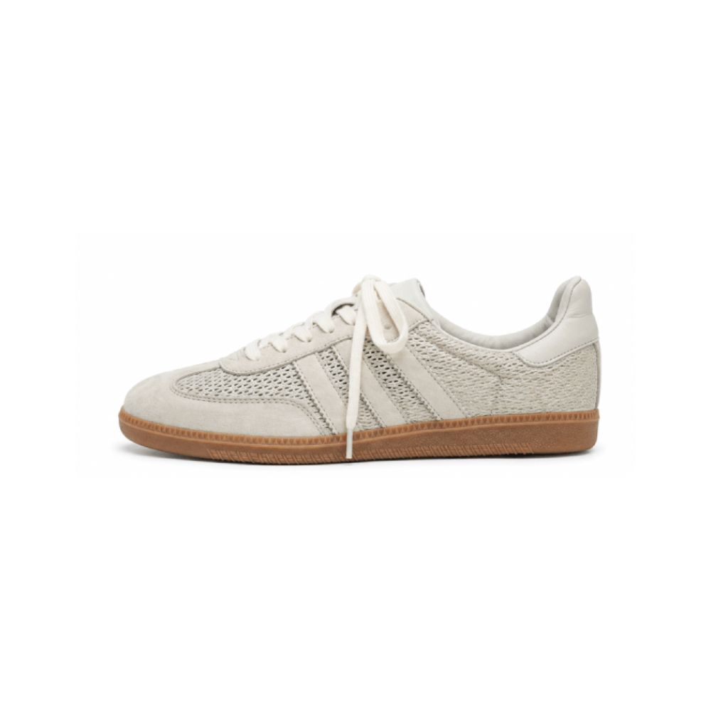Classic Retro Mesh Gum Sole Sneakers - Lateral Side View