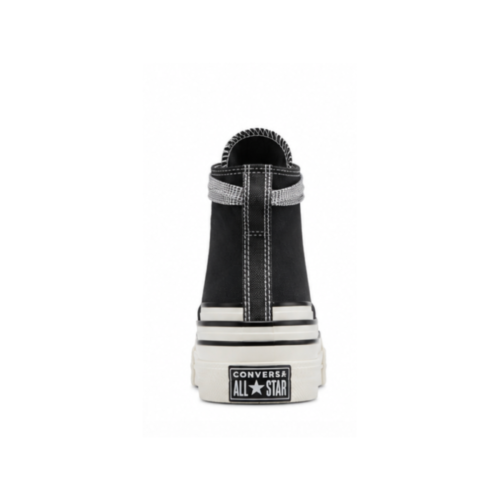 High Top Canvas Sneakers - Heel View