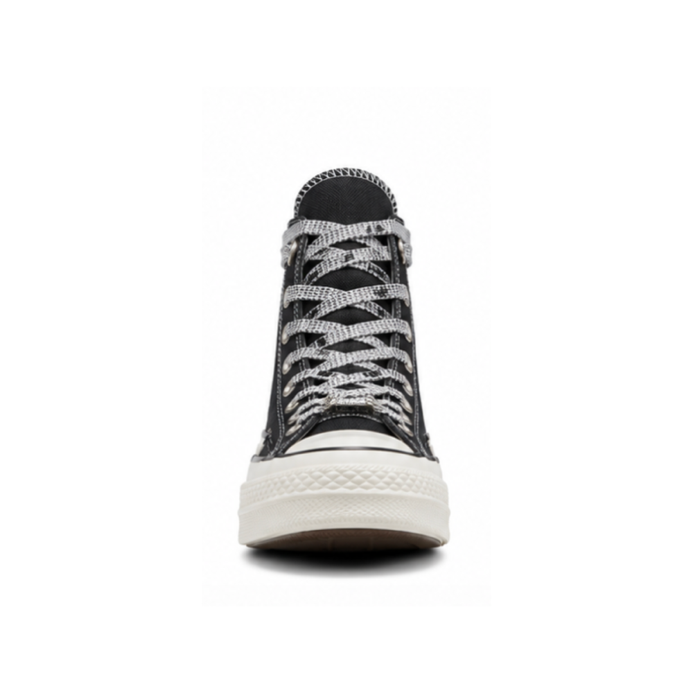 High Top Canvas Sneakers - Front Toe View