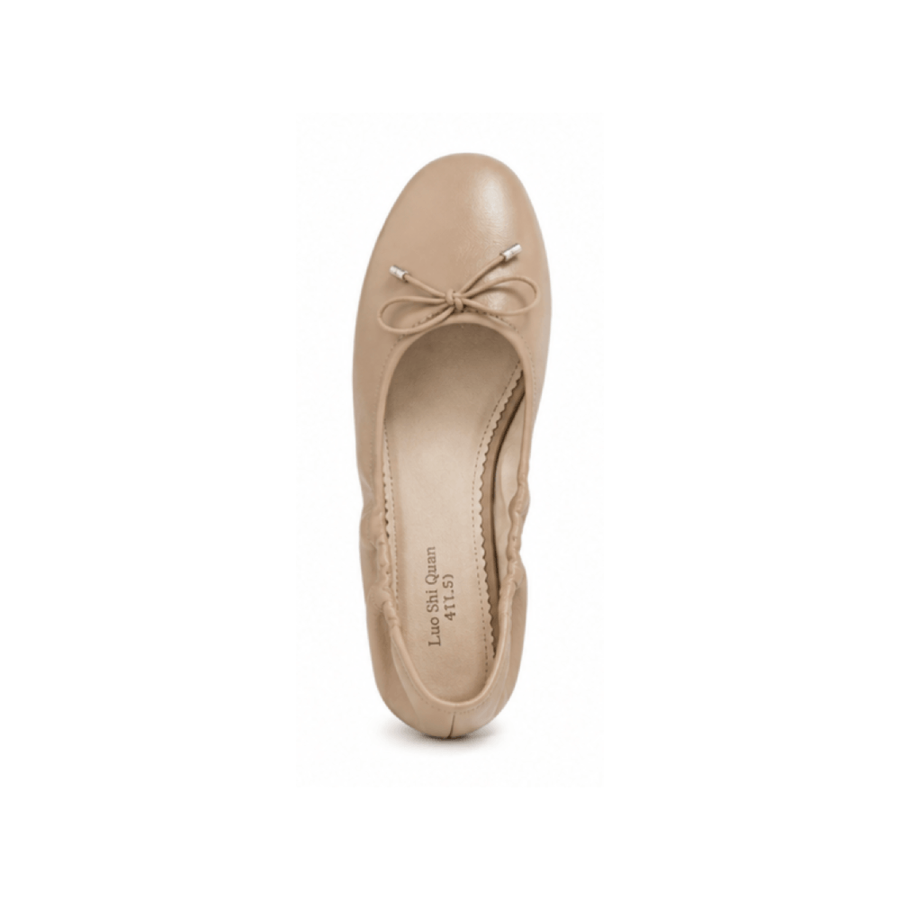 Custom Genuine Leather Ballet Flats for Women - Top View