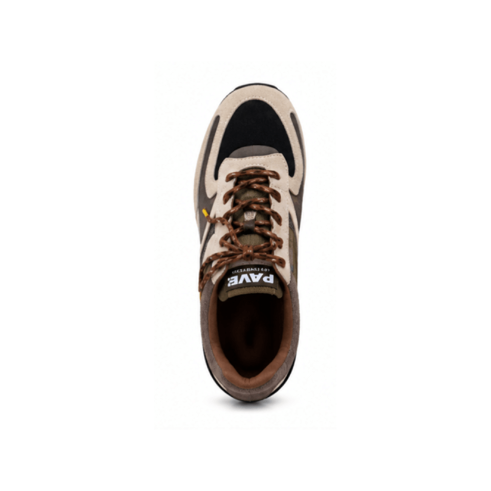 Retro Suede Running Earth-Tone Sneakers - Top View