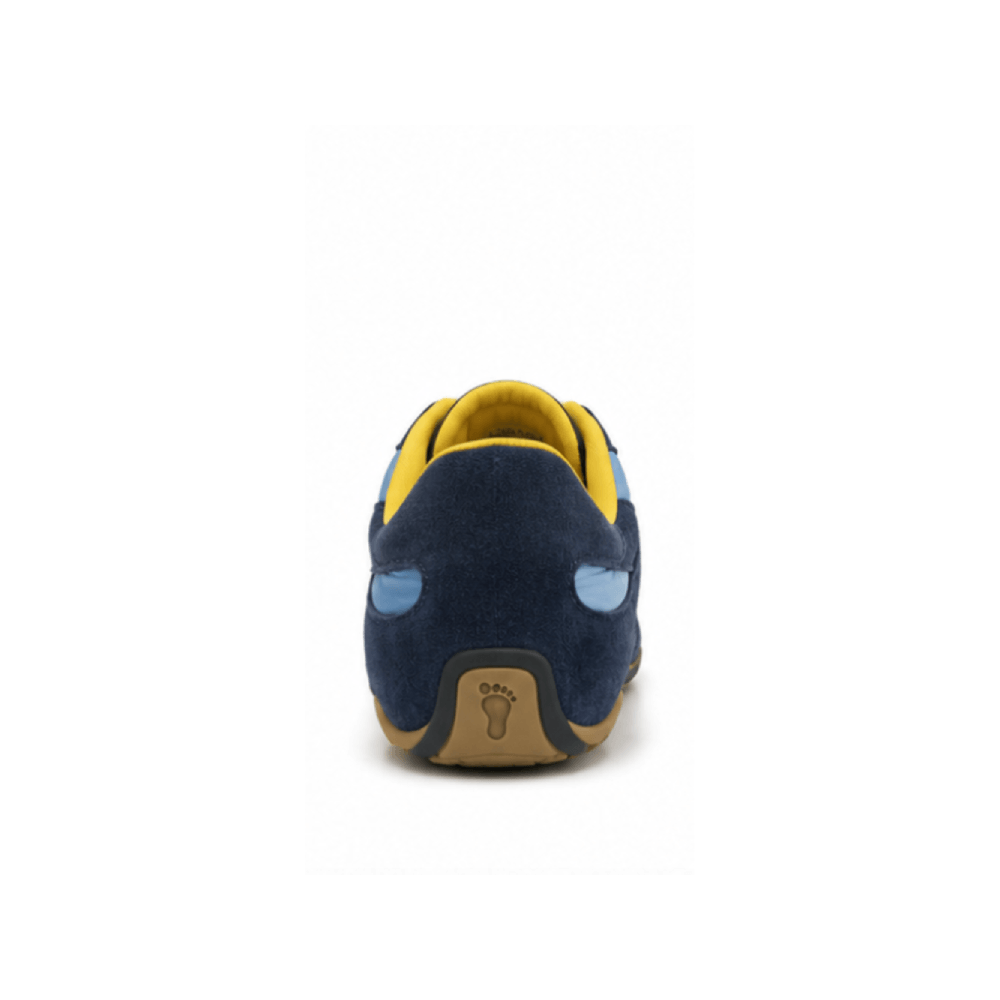 Navy Suede Barefoot Sneakers - Heel View