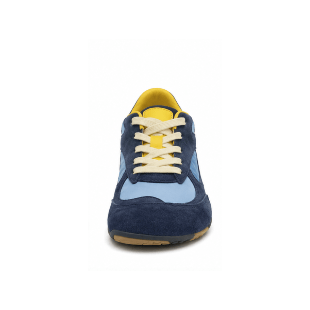 Navy Suede Barefoot Sneakers - Front Toe View