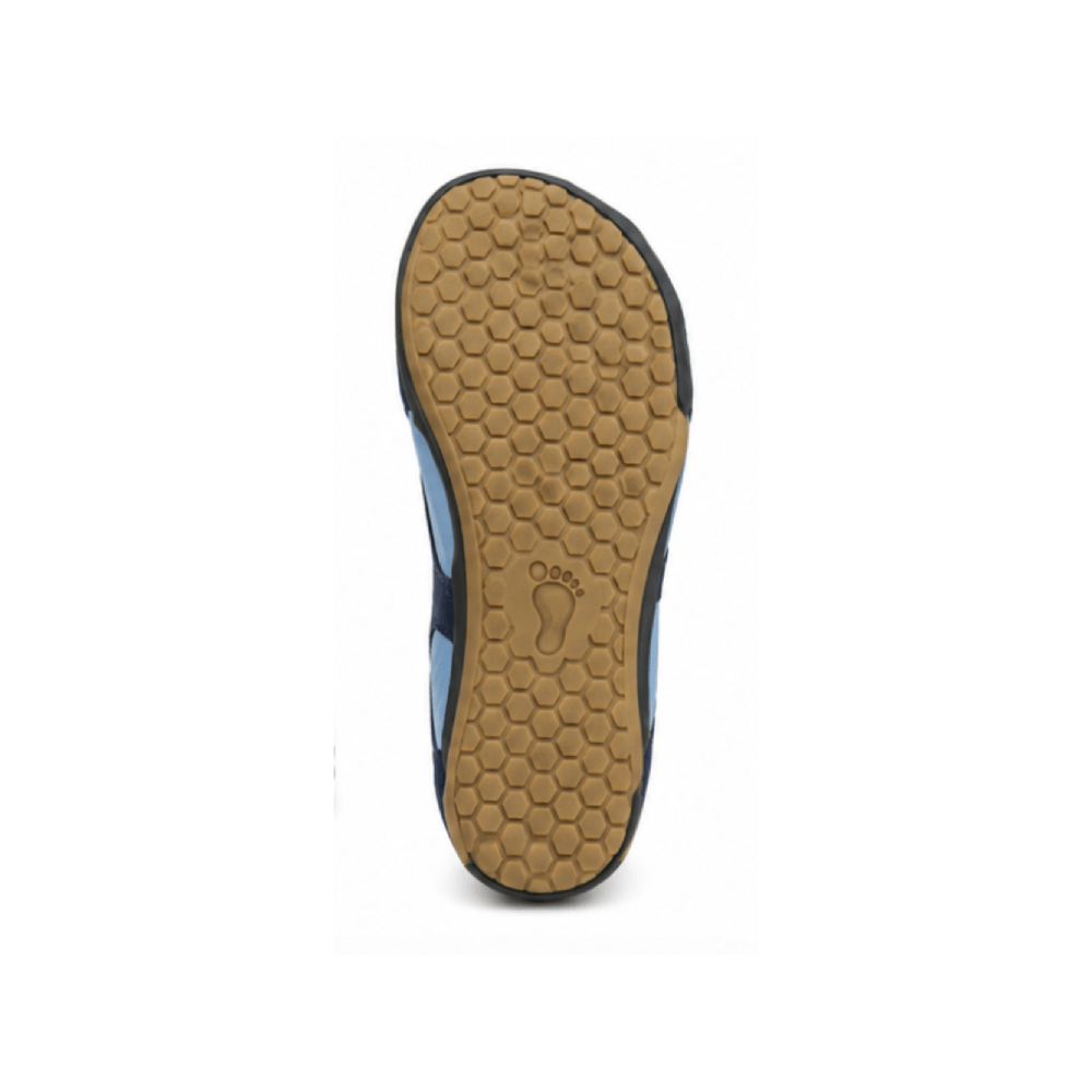 Navy Suede Barefoot Sneakers - Outsole View
