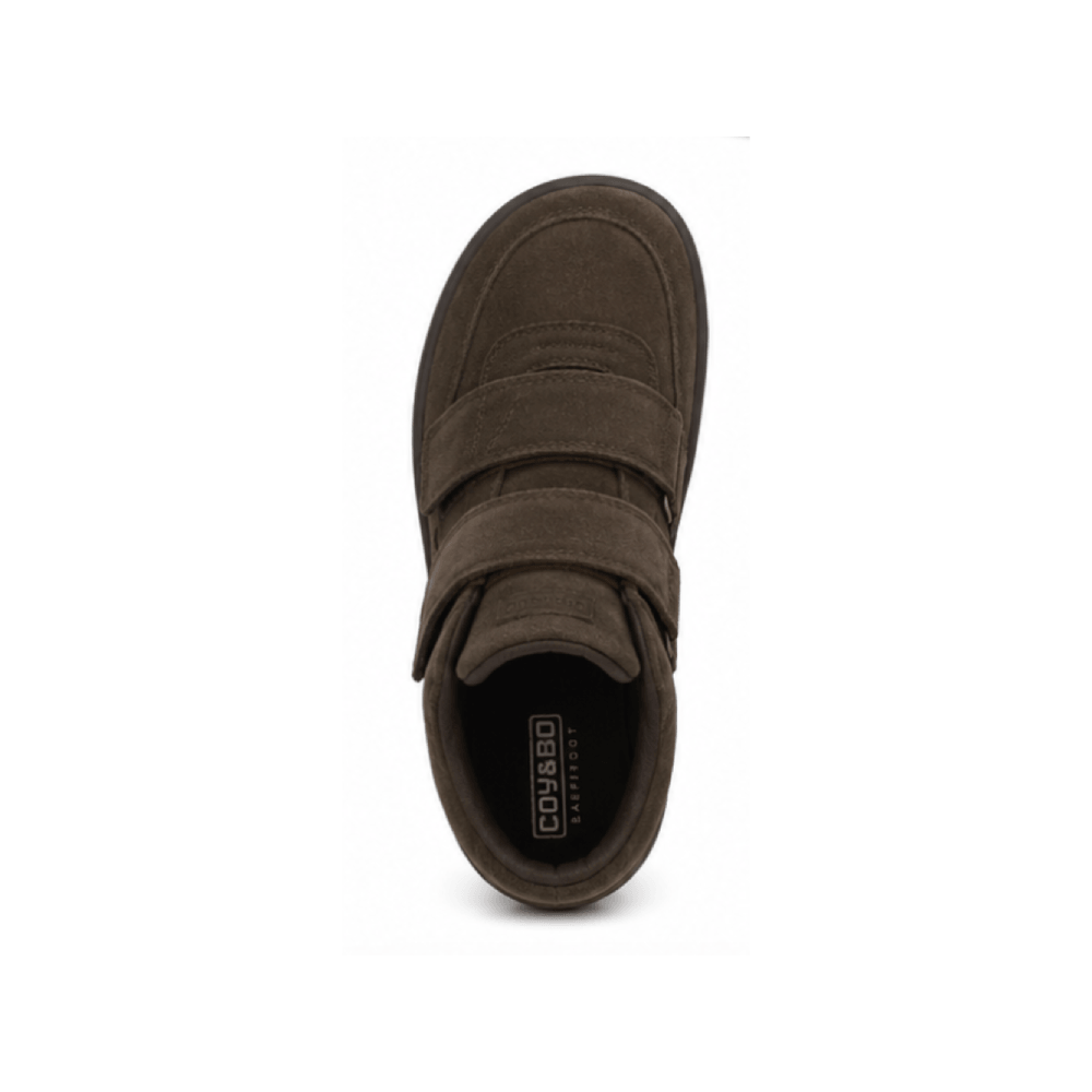 Retro Suede Platform Sneakers with Velcro Straps - Top View