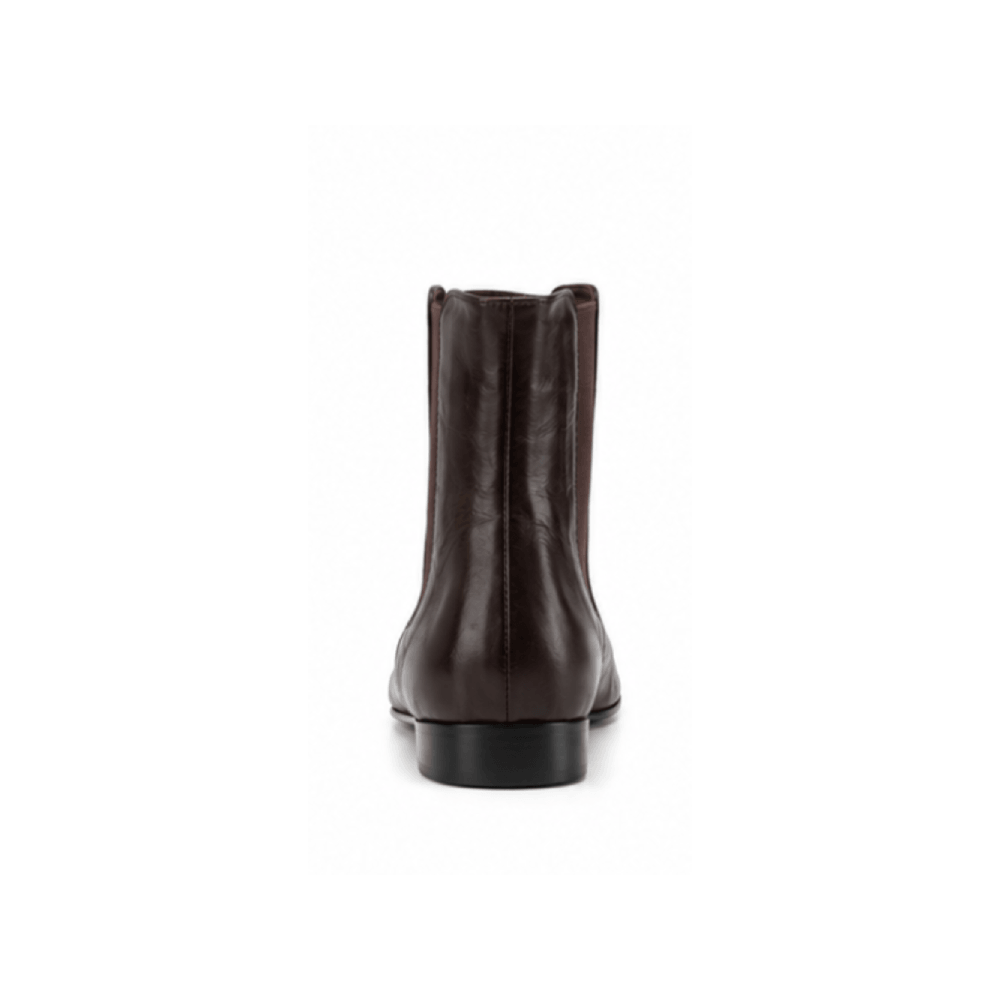 Luxury Women’s Soft Lambskin Chelsea Boots - Heel View