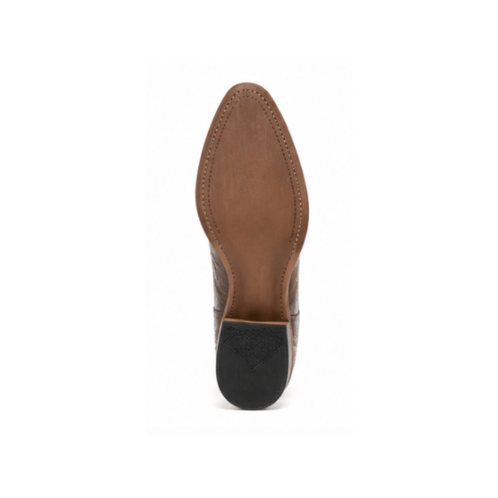 Custom Embroidered Vegan Leather Western Mid Calf Boots - Outsole View