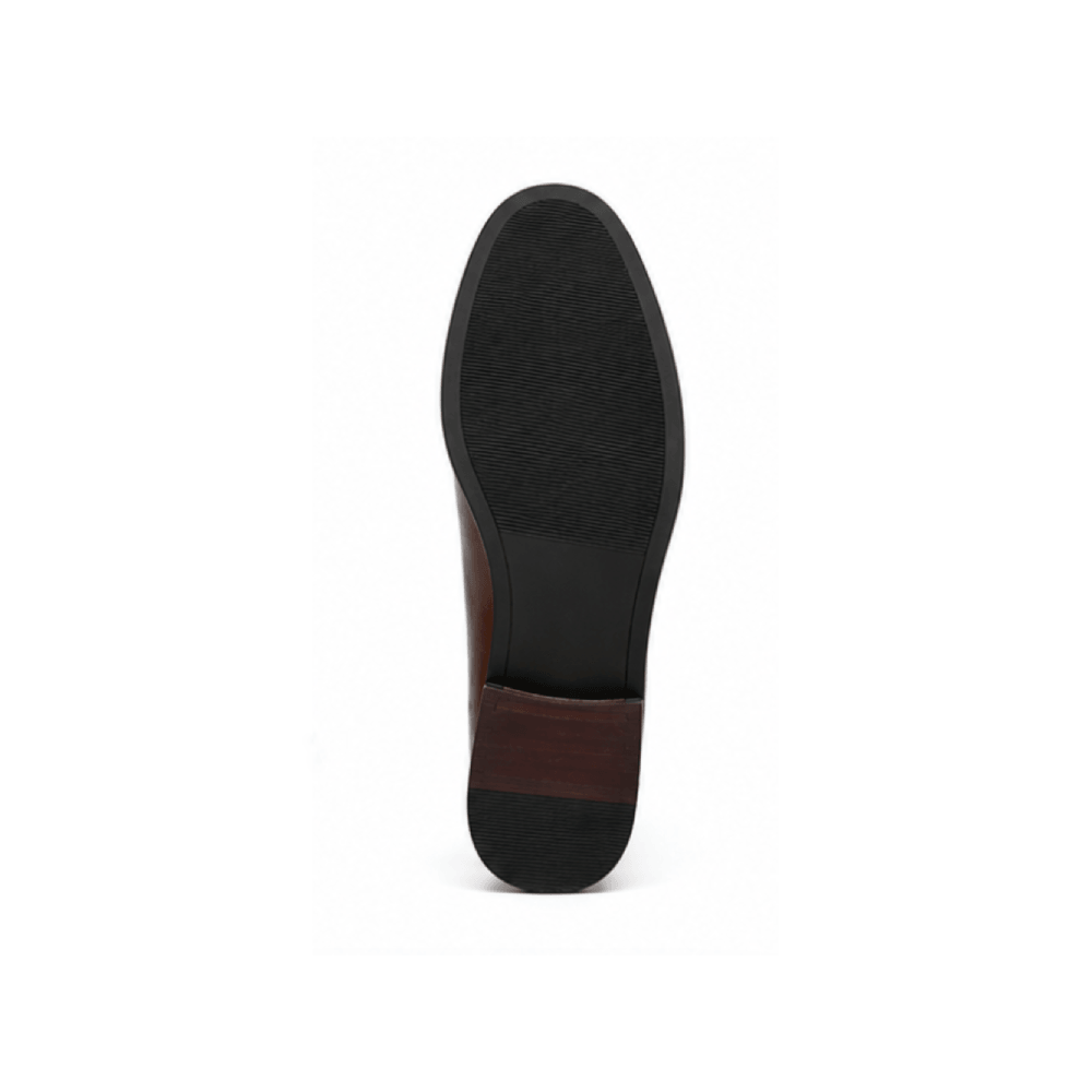 Classic Men's Brown Oxford Dress Shoes - Outsole View