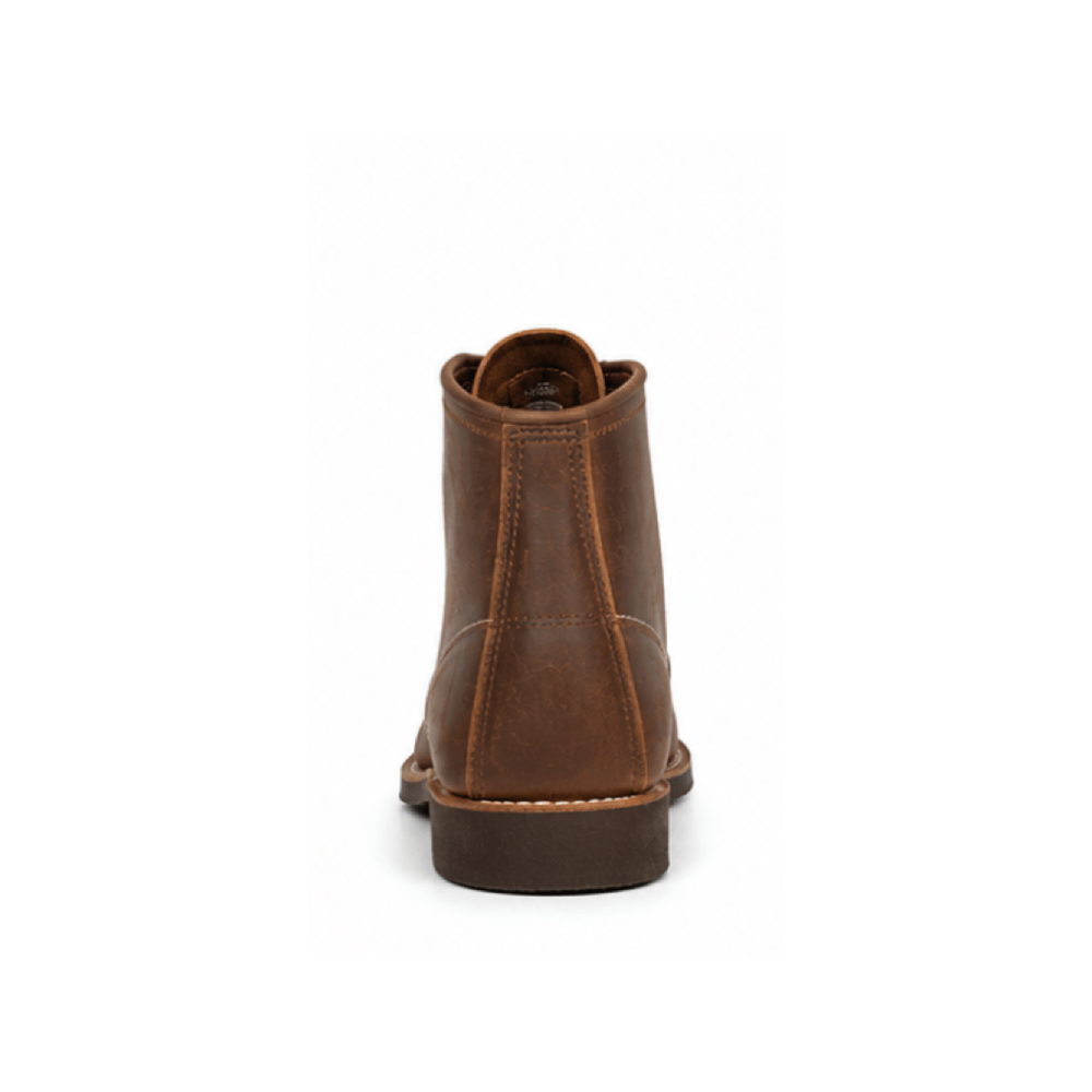 Men's Crazy Horse Leather Heritage Work Boots - Heel View