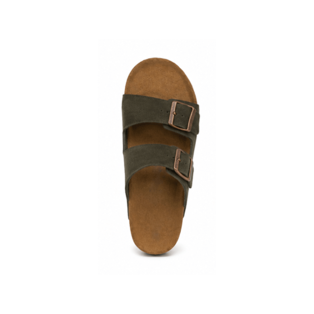 Custom Leather Cork Footbed Clogs - Top View